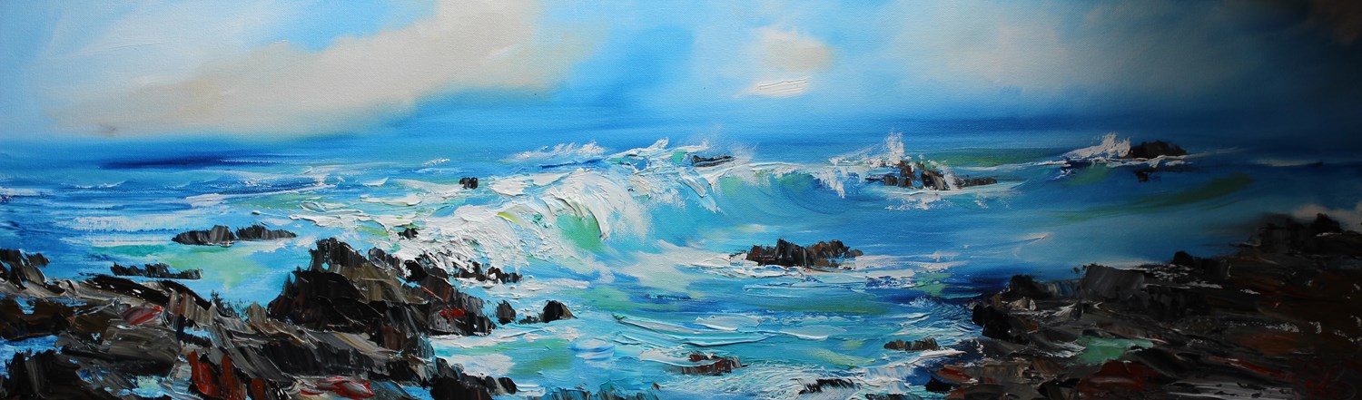 'Waves gaining pace' by artist Rosanne Barr